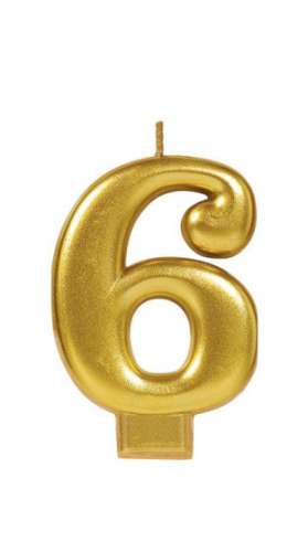 Metallic Gold Candle - No 6